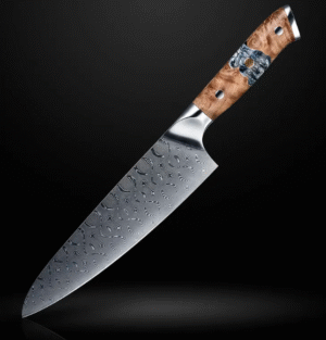 110-Layer Powder Damascus Steel Japanese Chef Knife – Tenjin "Heavenly Blade" One-of-a-Kind Chef Knife, Perfect Gift for Chefs