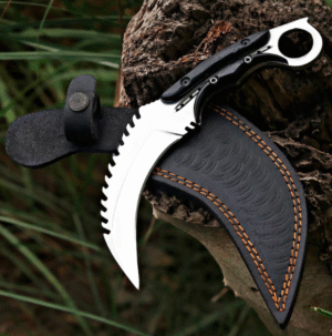 Unique Damascus Steel Karambit Knife Crafted for Martial Arts Passion