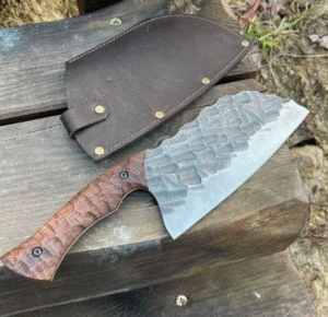 Handmade Carbon Steel Cleaver Knife: Full Tang Chef, Butcher, Camping