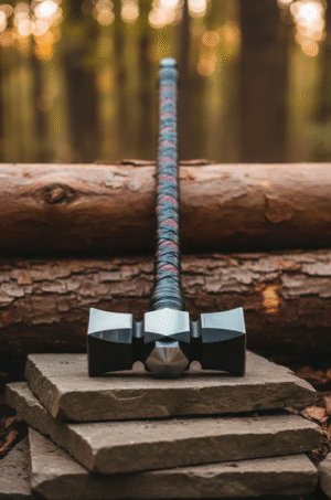 Hand Forged Tactical Maul Hammer Hardwood with Leather Wrapped