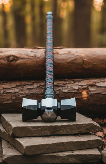 Hand Forged Tactical Maul Hammer Hardwood with Leather Wrapped - Image 4