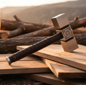 Handmade Celtic Knotwork Design Viking Hammer Camping Hatchet