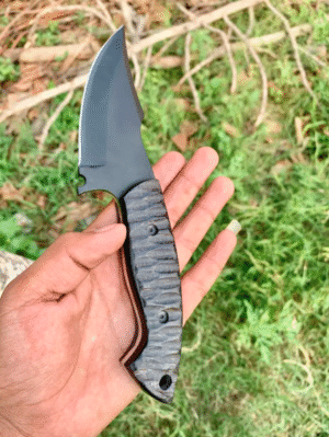 Handmade D2 Steel Skinner Knife - Leather Sheath Hunting Camping Blade