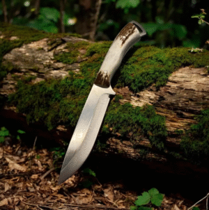 Deer Antler Hunting Knife with D2 Steel | Custom Bushcraft Knife with Sheath | Survival Knife | Bowie Knife| Outdoor Knife| Gift For Husband